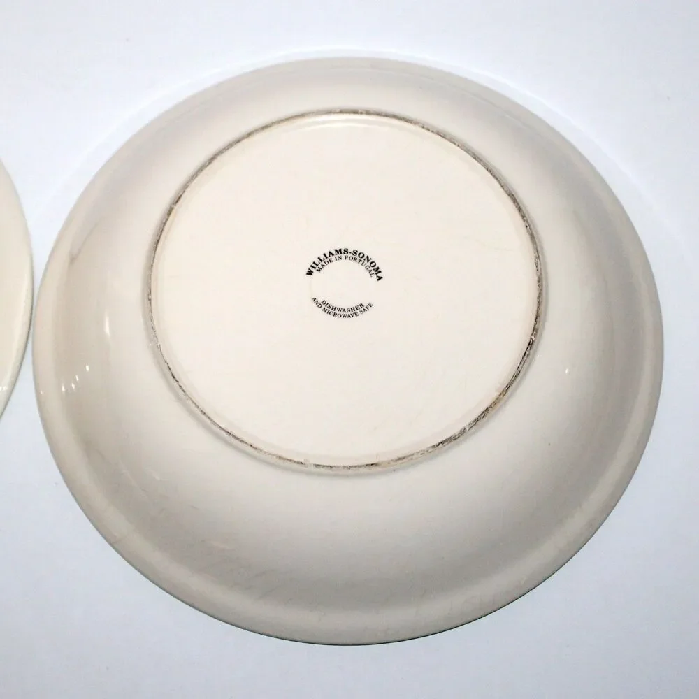 Williams Sonoma Herbs & Vegetables 2 Pasta Bowls plate Fennel Artichoke
